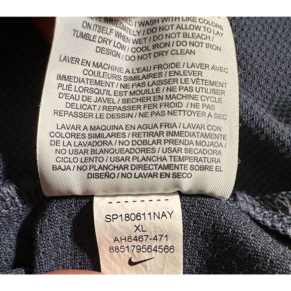 Nike Golf Dri Fit Zonal Cooling Grey Striped Polo Shirt XL - Picture 8 of 9